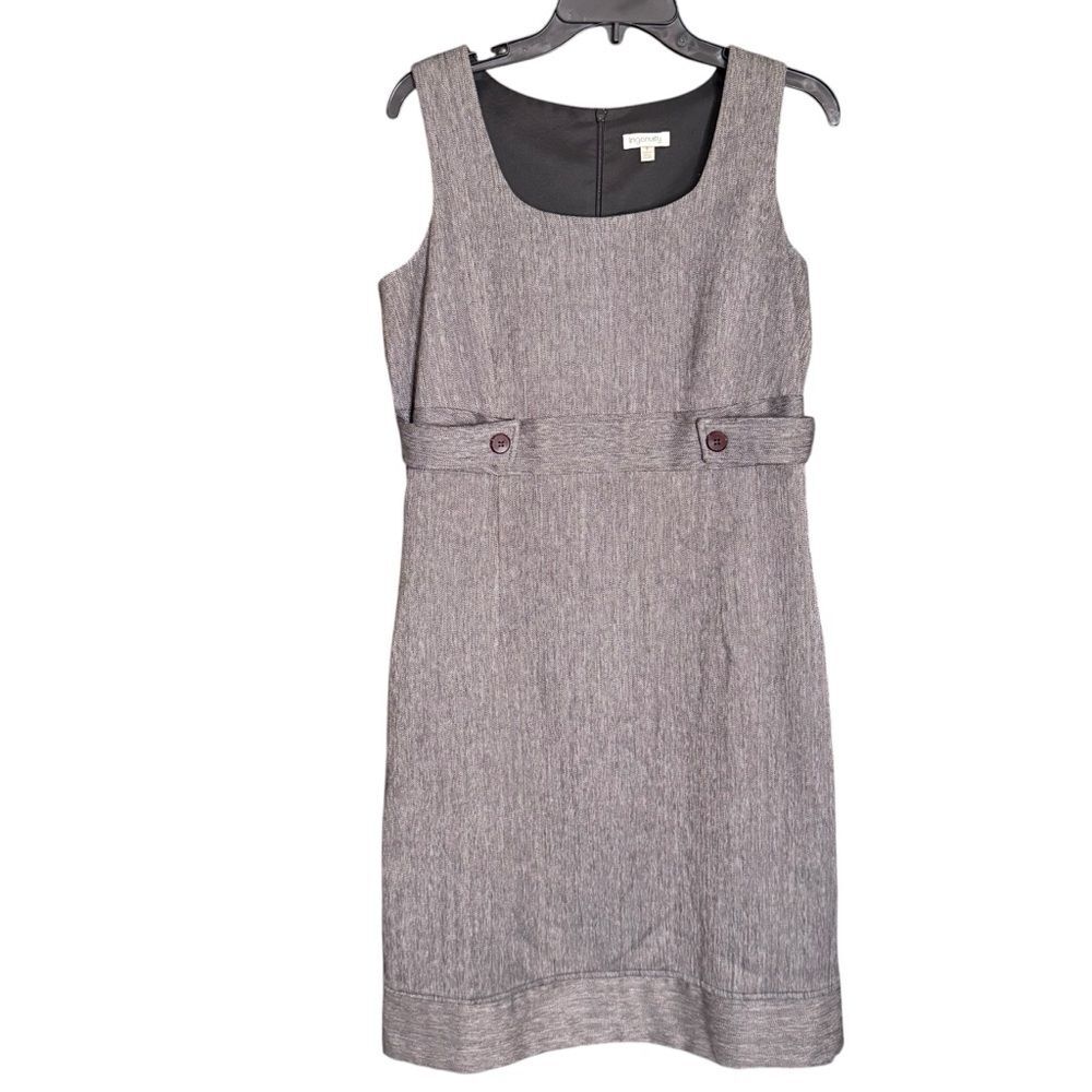 Vintage Ingenuity Elegant Gray Sleeveless Polyester Blend Dress Size 8